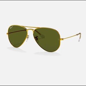 NWT new in box never worn ray-ban green gold aviators polarized